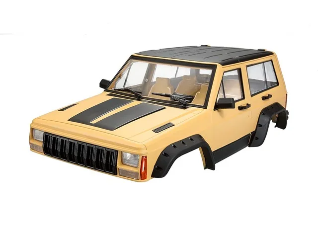 Yellow 313 мм Колесная база полный Jeep Cherokee XJ жесткого тела комплект для 1/10 RC комплект автомобильных принадлежностей для передней и задней оси SCX10& SCX10 II 90046 Traxxas TRX4 - Цвет: Yellow