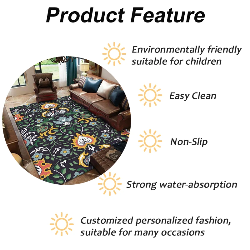 Мягкий ковер в скандинавском стиле Bubble Kiss для гостиной с рисунком оранжевого