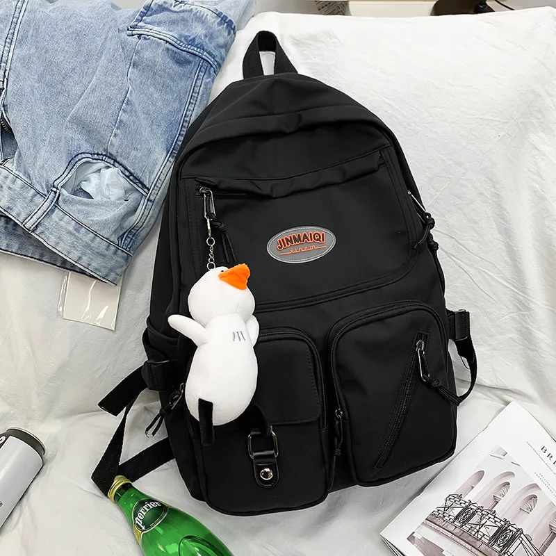 

Рюкзак, новинка 2021, женская сумка, Корейская версия вместительного рюкзака, рюкзак для учащихся младших и старших классов, удобный мужской р...