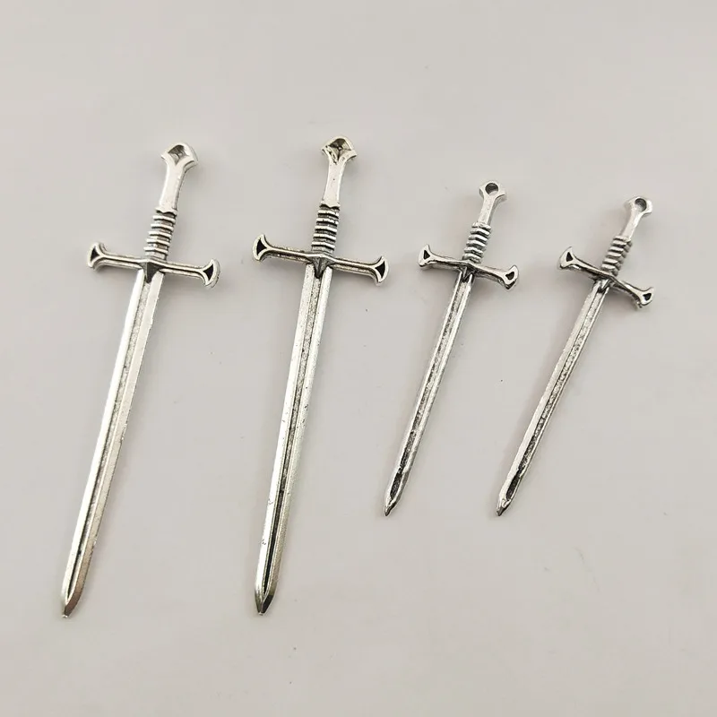Подвески в виде меча тибетское серебро 6 шт.|Шармы| |