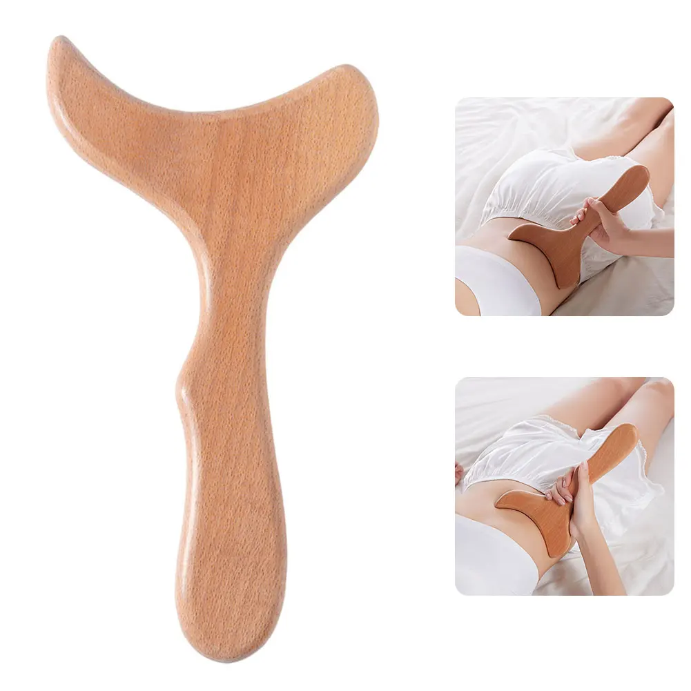 

New Beech Wooden Scraping Board Guasha Board Guasha Massage Tool Acupuncture Board Pressure Therapy for Back Neck Body Meridian