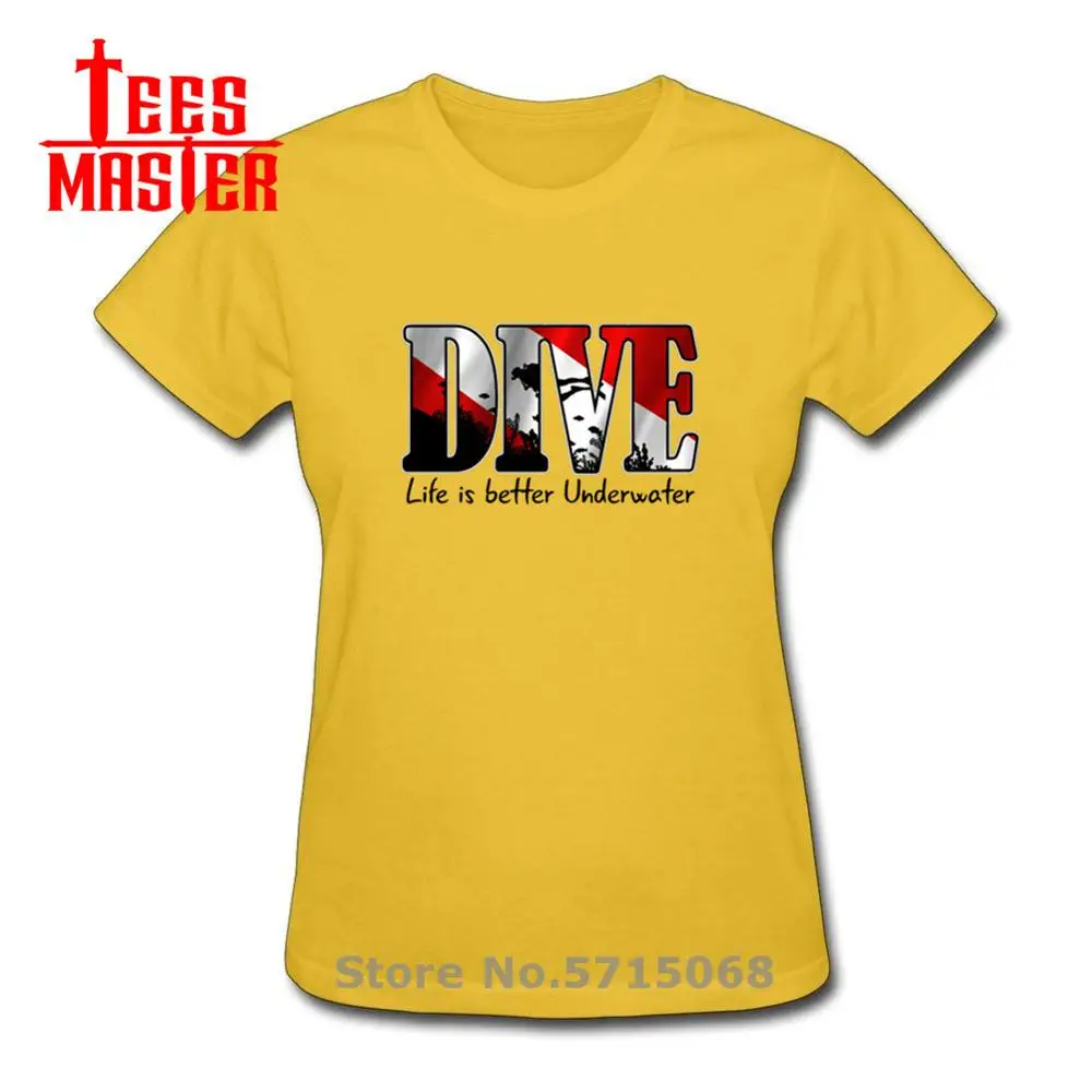 Женская футболка с коротким рукавом для погружения аквалангом летняя Клубная