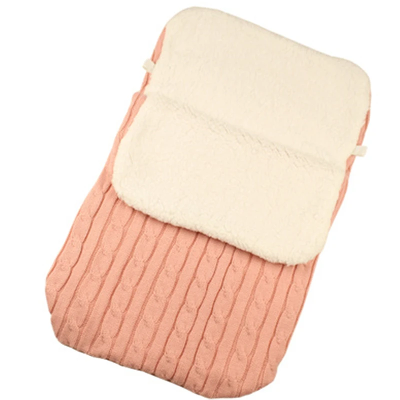 Вязаная фланелевая осенне-зимняя детская коляска утолщенная спальная сумка