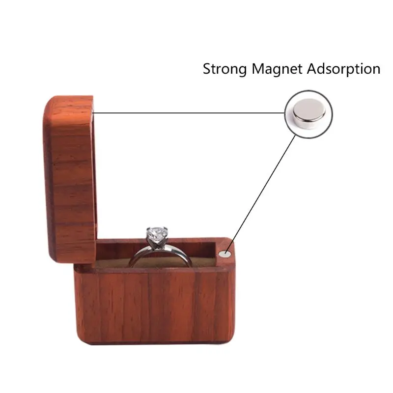 Деревянная шкатулка для обручального кольца | Украшения и аксессуары