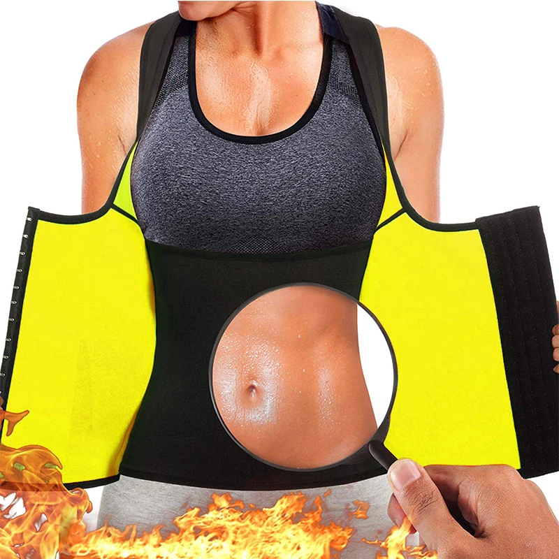 Женский тренажер для талии корсет похудения неопрен сауна пот жилет Утягивающее
