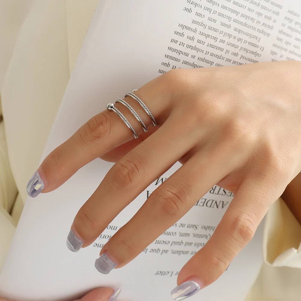 Ювелирные изделия из нержавеющей стали SODROV Двухслойное пружинное поворотное