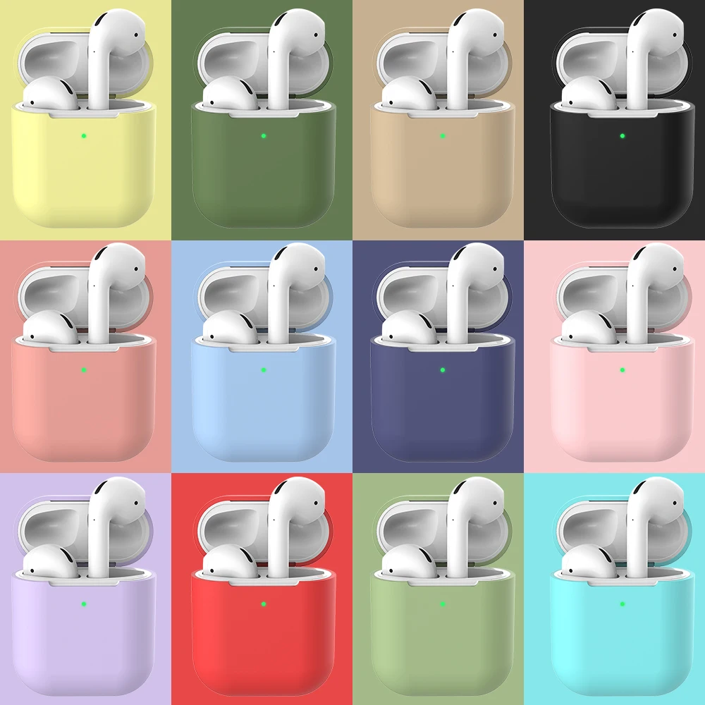 Чехол-накладка для беспроводных наушников Apple AirPods 2 силиконовый противоударный |