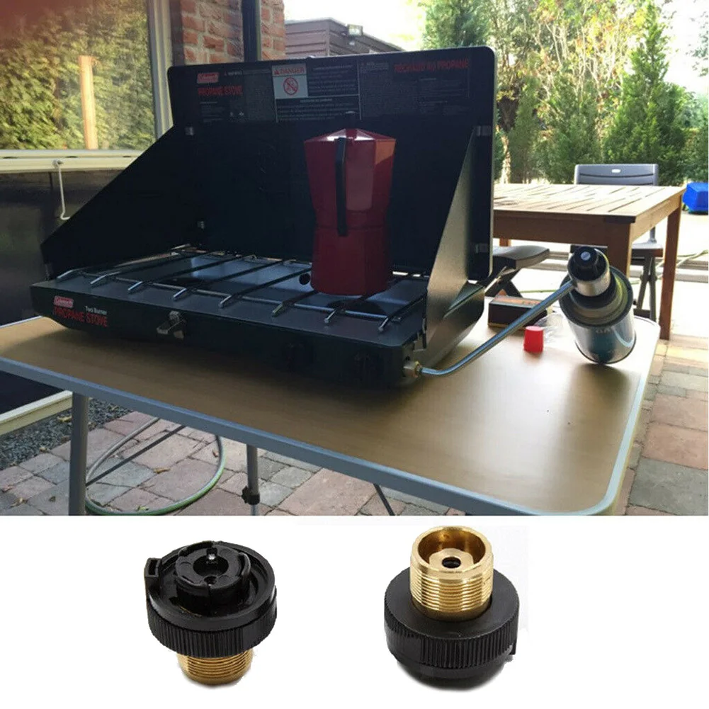 

1PC Outdoor Gas Adapter Conversion Furnace Connector For Butane Gas Cylinder Copper Camping Hiking Accessories