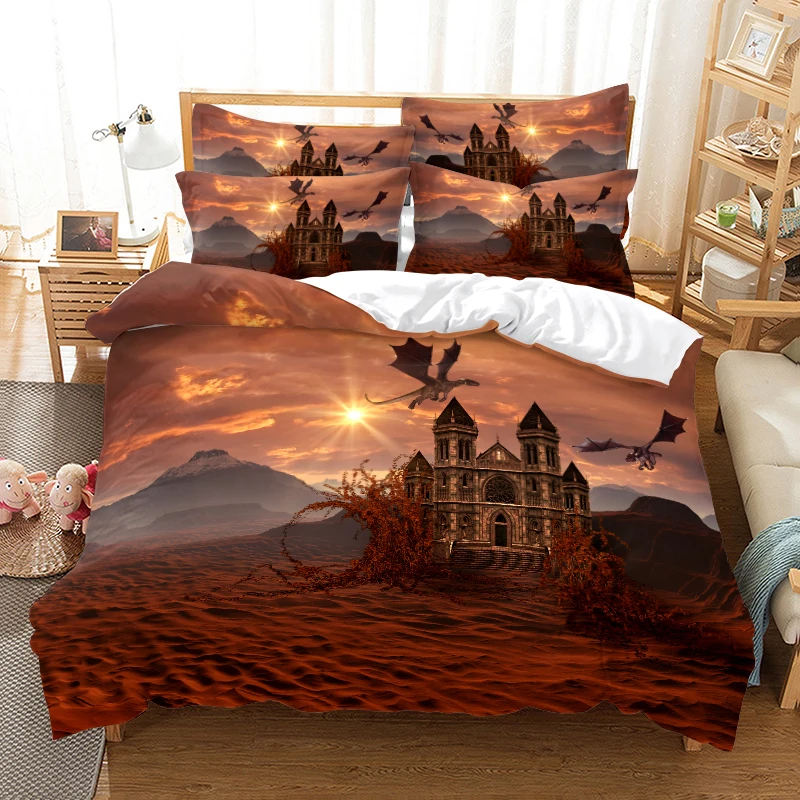 Фиксатор одеяло Постельное белье 3D принт ПРИРОДА красивых фотографий Queen Твин с