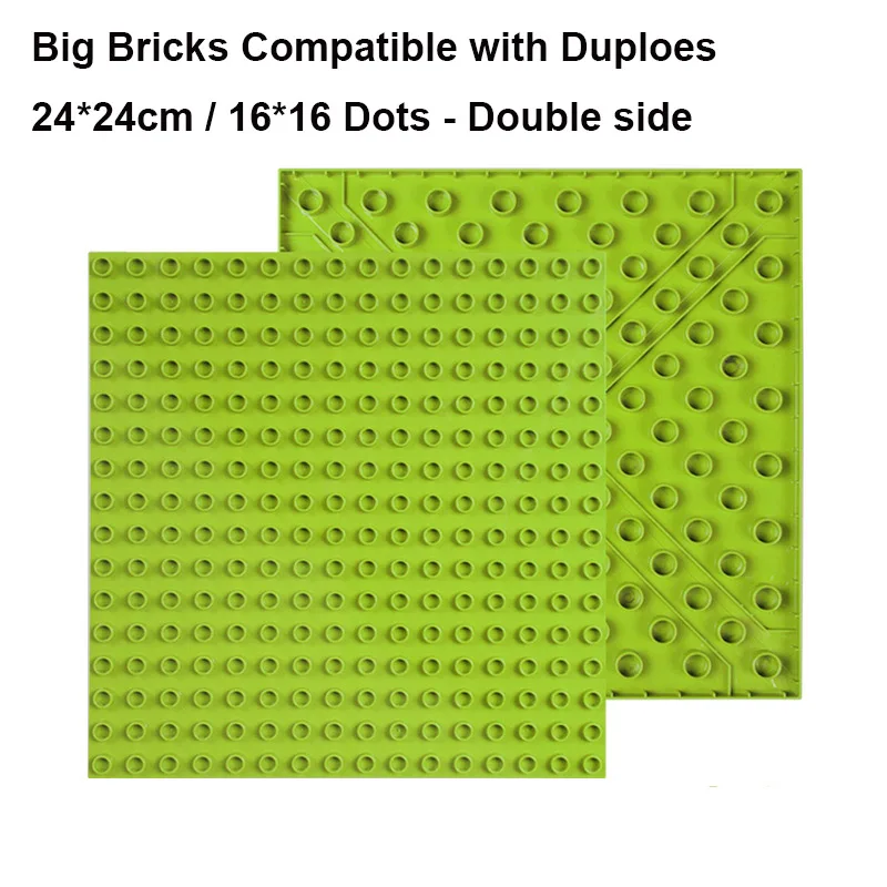 16*16 Dots Hollow Baseplate Big Bricks 25*25cm Double Side Base plate Building Blocks Toys For Kids Gift Compatible | Игрушки и хобби