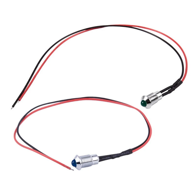 2 шт. автомобильные светодиодсветодиодный сигнальные лампы 8 мм 24 В|Сигнальная