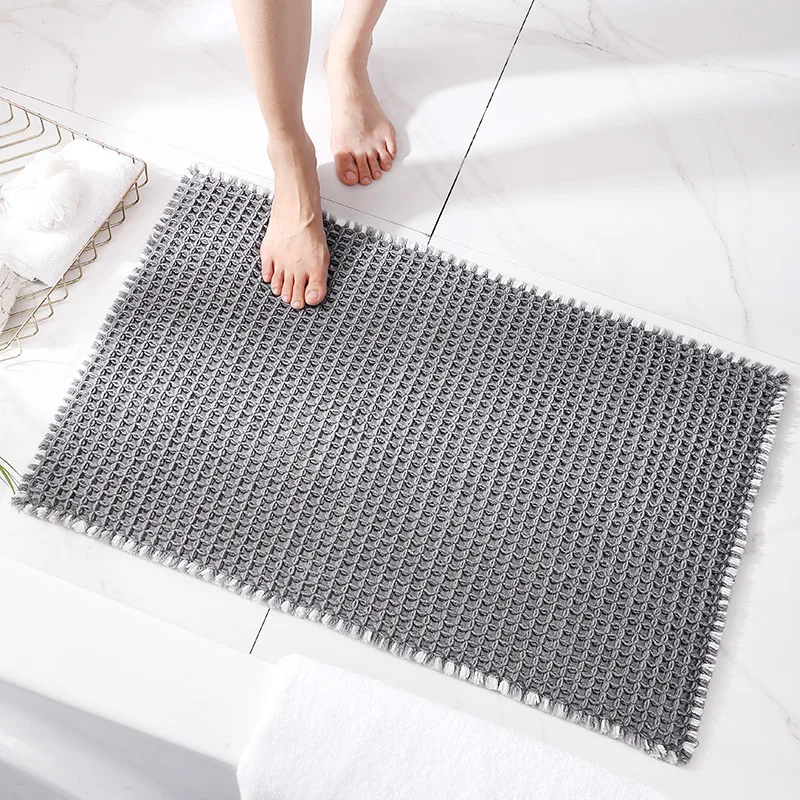 

Waffle Thickened Non-Slip Bath Mat Doormat Absorbent Carpets Entrance Mats Balcony Porch Area Rugs Living Room Bathroom Tapis