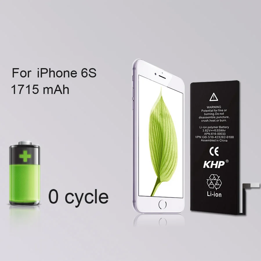 Новинка 2019 100% оригинальный KHP аккумулятор для телефона iPhone 6S емкостью 1715 мАч