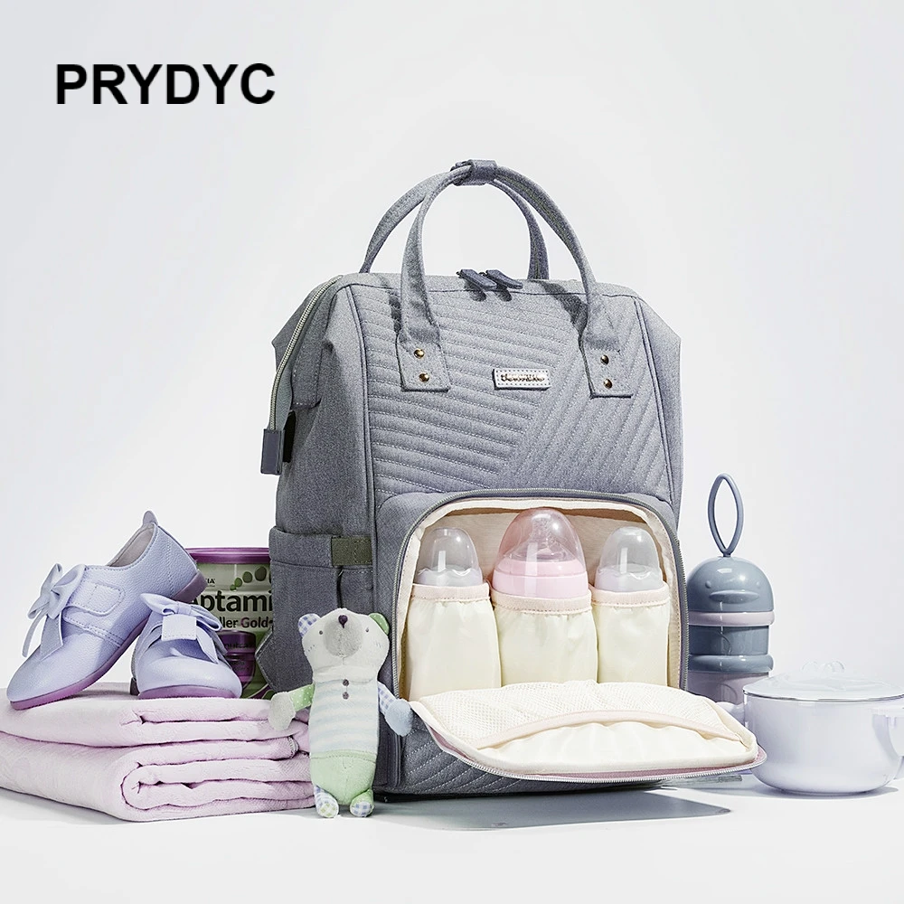 PRYDYC модная сумка для подгузников рюкзак стеганый большой мам Уход за ребенком