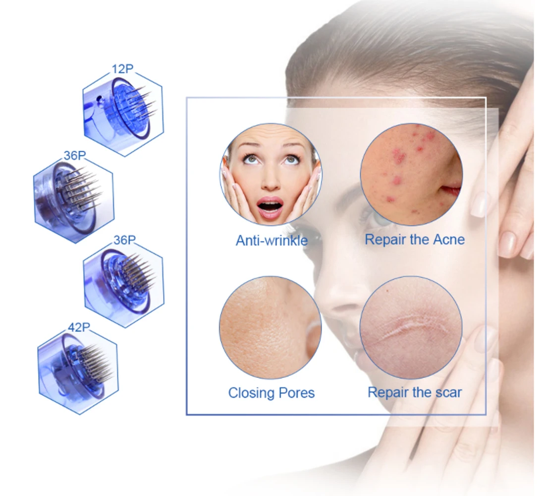 Электрические иглы Bayonet Derma Pen 10/50 шт. 9/12/36 пинов / нанокартридж для автоматической микроигольчатой татуировки.