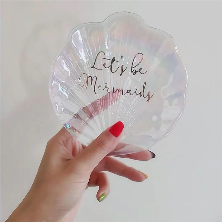 Кристаллический стеклянный лоток для демонстрации ногтей русалка накладные