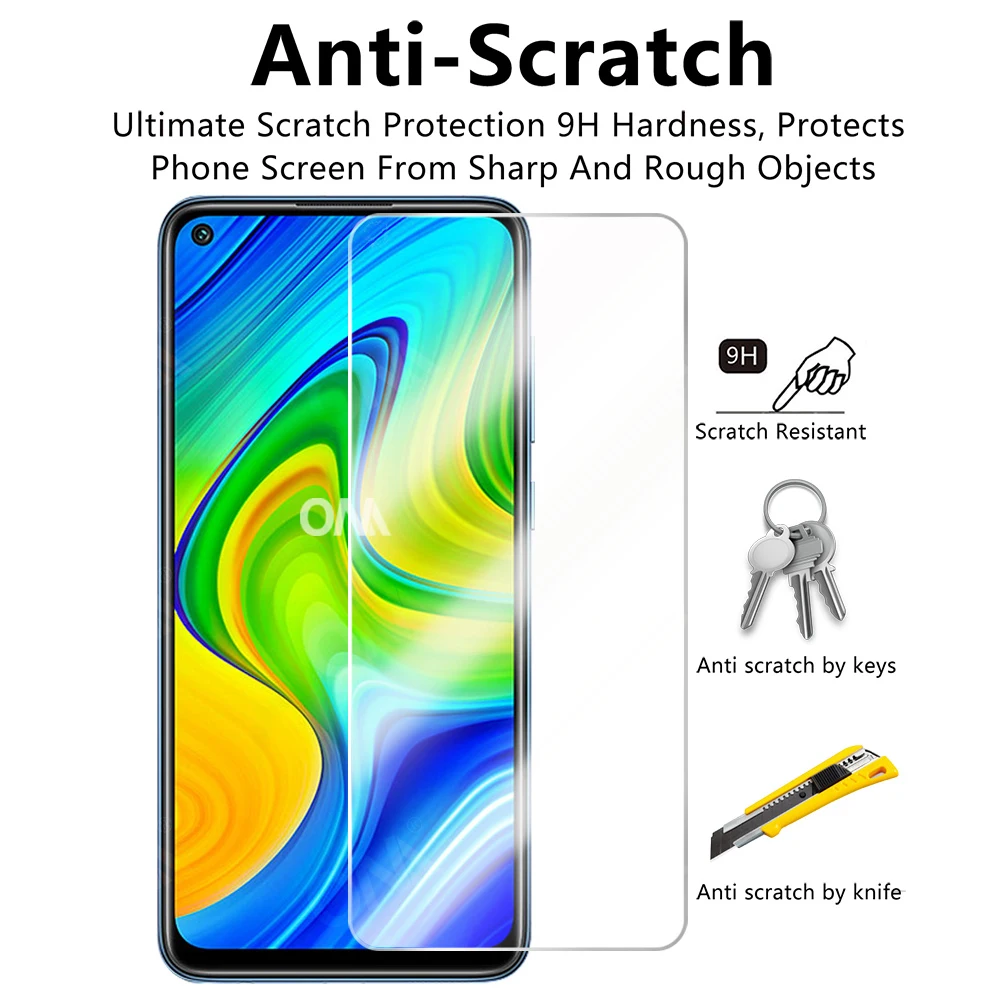 3 шт закаленное стекло для Xiaomi Redmi Note 9 9S Защита экрана 6 53 Защитная стеклянная