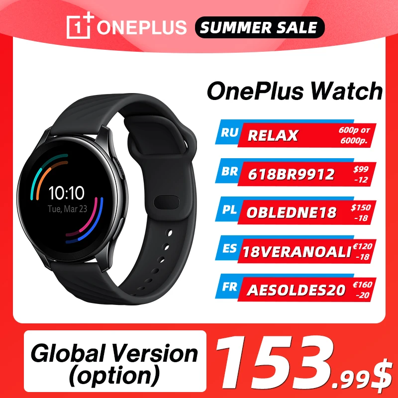 Смарт часы OnePlus глобальная версия 4 Гб оксиметр в крови до 14 дней 1 39 дюйма AMOLED GPS