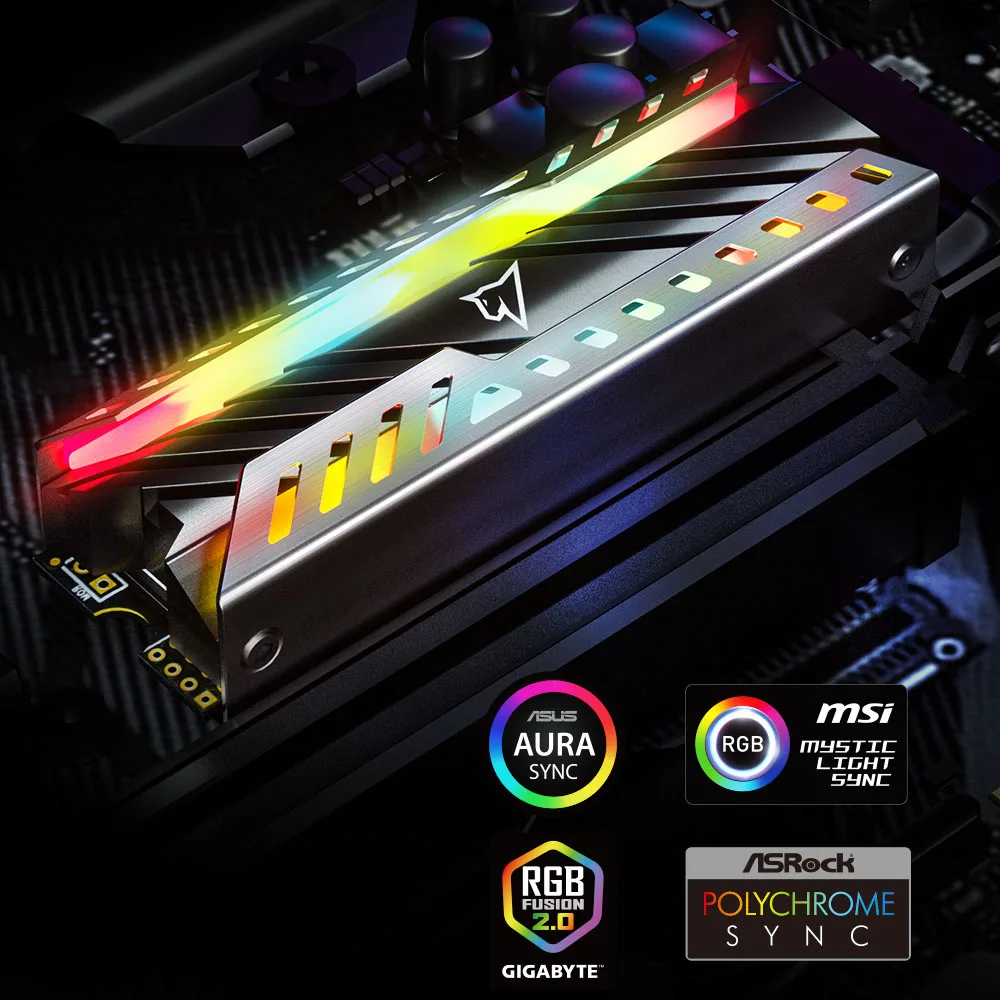 Твердотельный накопитель Netac SSD NVMe m2 ssd 500 Гб ТБ 2 M2 RGB M.2 PCIe внутренний жесткий диск