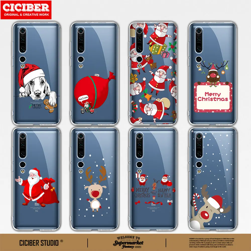 Чехол с рождественской собакой для Xiaomi Redmi Note 9 7 6 8 Pro чехлы телефонов Mi Note10 9T SE A3 A2