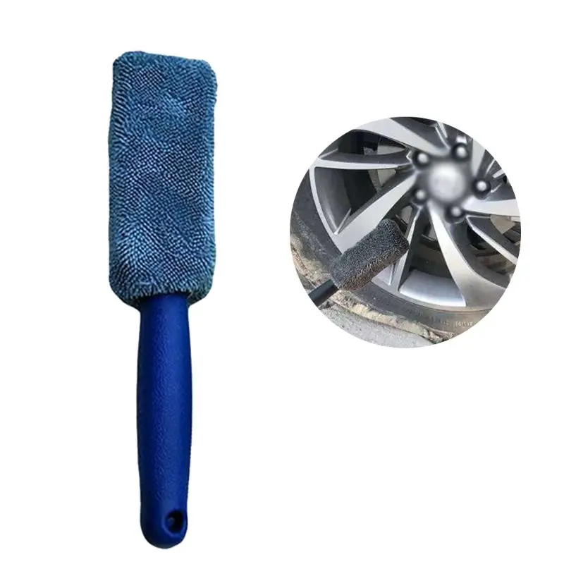 

Car Microfiber Wheel Tire Tyre Rim Plastic Handle Brush Washing Cleaning Tools