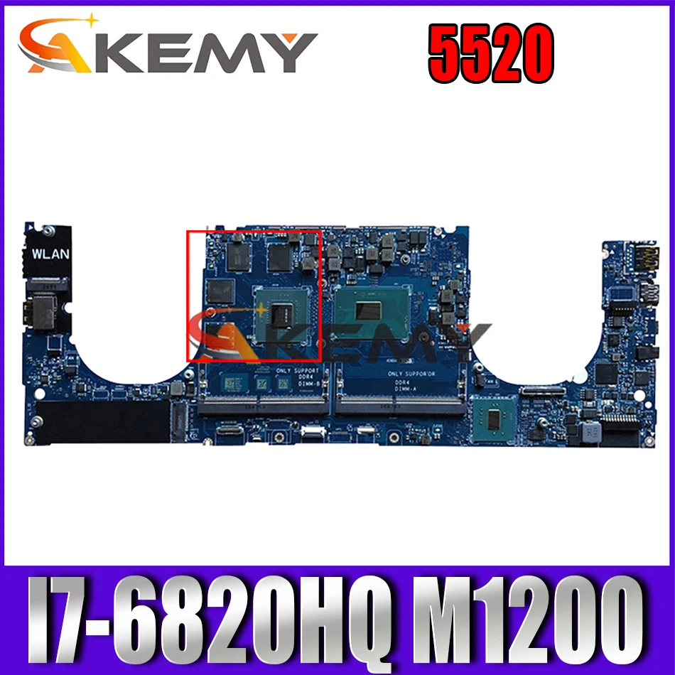 

For DELL Latitude 5520 Laptop Motherboard I7-6820HQ CPU M1200 LA-E331P CN-0HW7C4 0HW7C4 HW7C4 Tested 100% work