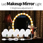Светодиодная лампа для зеркала для макияжа, Led светильник для туалетного столика, с плавным затемнением, USB, лампа для туалетного столика, 2, 6, 10, 14 лампочек, 12 В