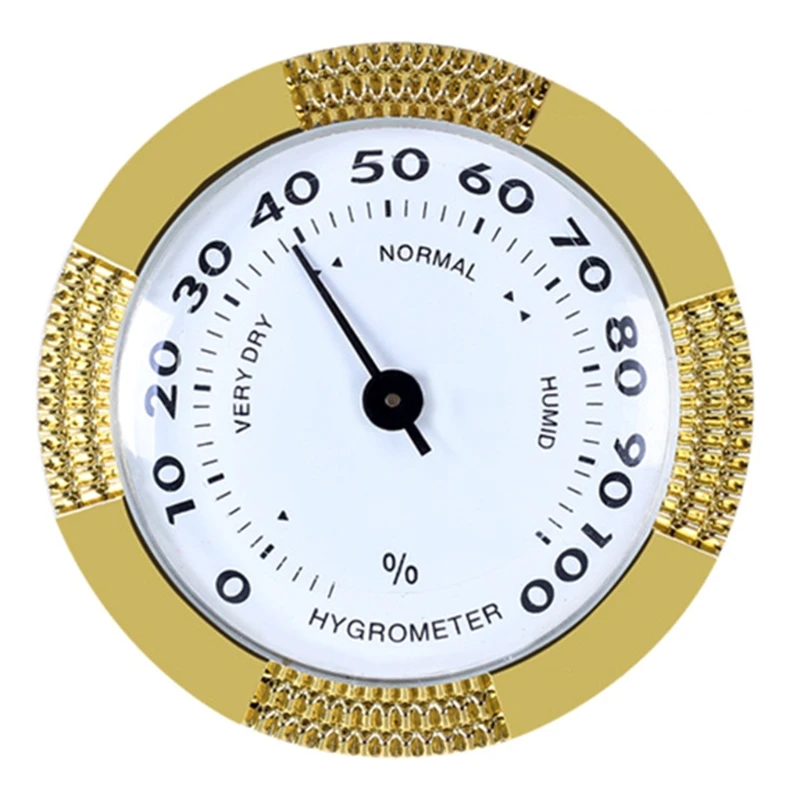 

High Precision Cigar Hygrometer Accurate Portable Mini Mechanical Humidor Hygrometers Humidity Detector Accessories