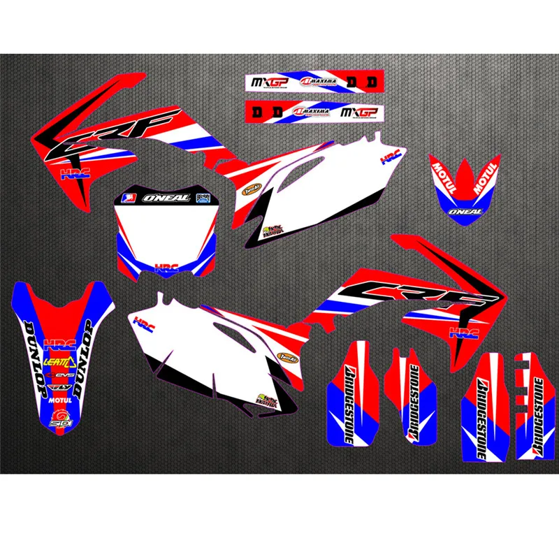 CRF450R 2009 - 2012 полная команда Обтекатели графические наклейки на заказ для Honda CRF250R