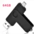 Черный 64 ГБ USB 2,0 OTG USB флэш-накопитель Смартфон USB палка мобильный жесткий диск U диск - изображение