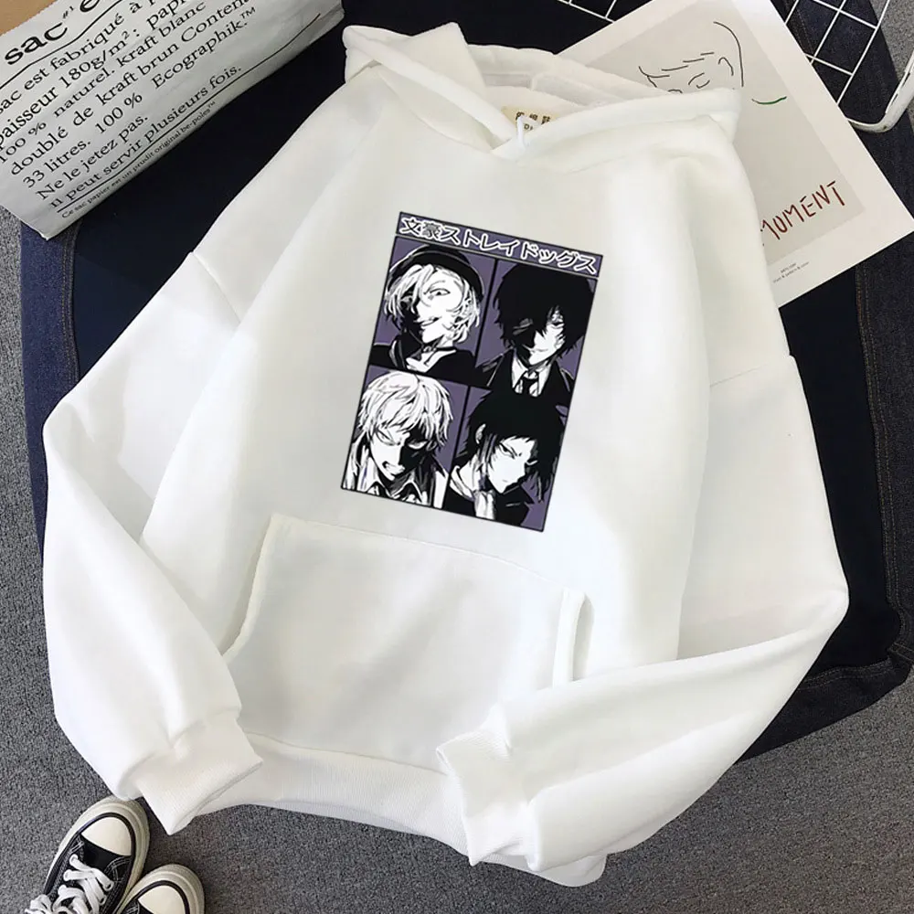

2021 Japanese Anime Bungou Stray Dogs Funny Cartoon Hoodies Female Harajuku Cute Graphic Sweatshirt Kawaii Chuuya Nakahara Hoody