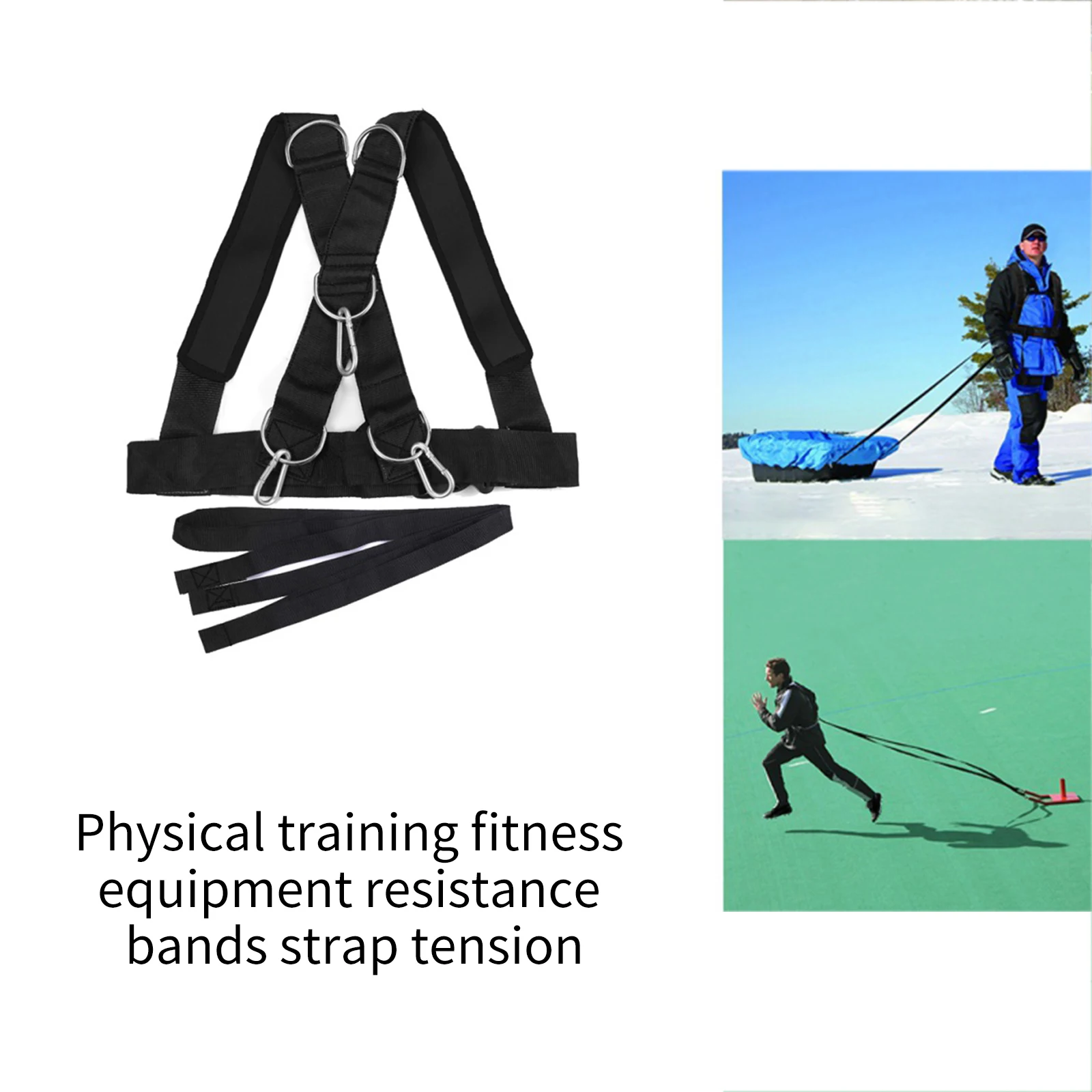 

Durable Sled Shoulder Strap Body Excising Pull Strap Adjustable Running Pulling Band Comfortable Wear Workout Speed Trainer