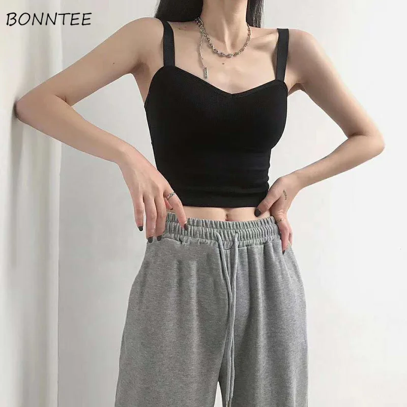 

Майка женская с регулируемыми бретельками, уличная одежда, простой трендовый элегантный облегающий УКОРОЧЕННЫЙ ТОПИК с открытой спиной, по...