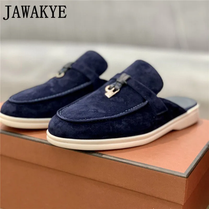 Женские замшевые шлепанцы на плоской подошве повседневные официальные лоферы с