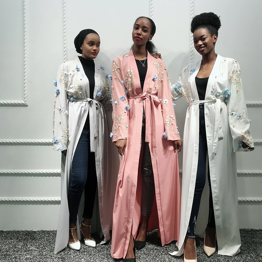 Кимоно Кардиган абайя Турецкий мусульманский хиджаб платье комплект из обуви в