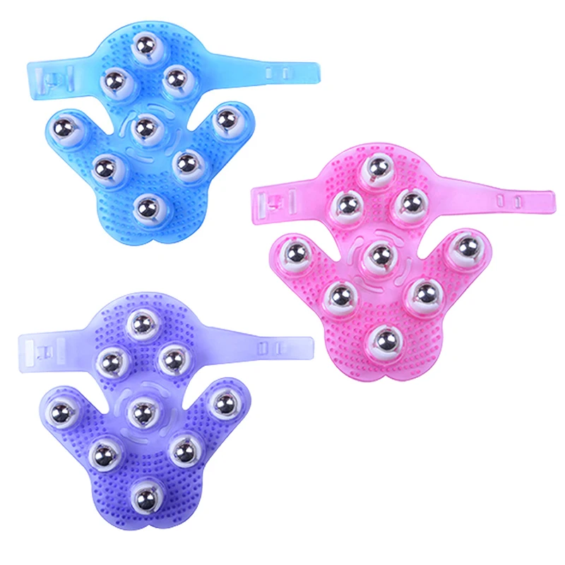 

Body Massage Glove Roller Ball Anti-Cellulite Muscle Pain Relief Relax Massager For Neck Buttocks Body Slimming Health Care Tool