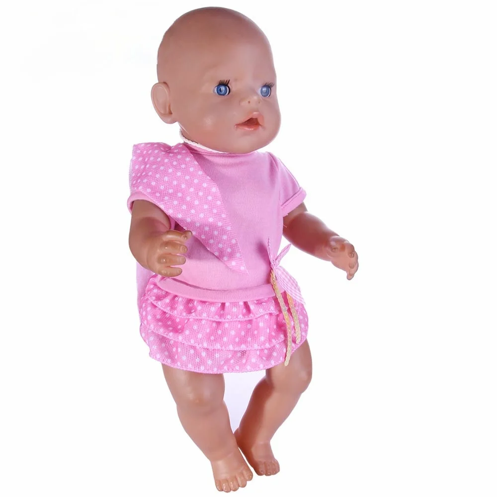 

Doll accessories, Pink skirt fit 43cm Baby doll,best gift for children B609