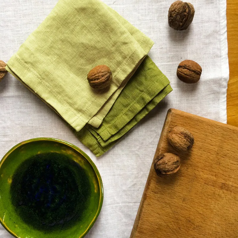 

Столовая салфетка из чистого льна, размером 45x45 см, салфетки из ткани