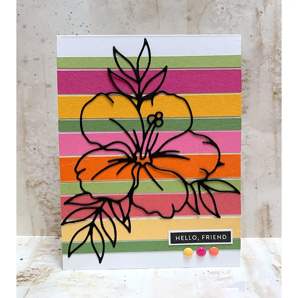 Металлические штампы и HIBISCUS BLOOM для самостоятельного изготовления альбомов