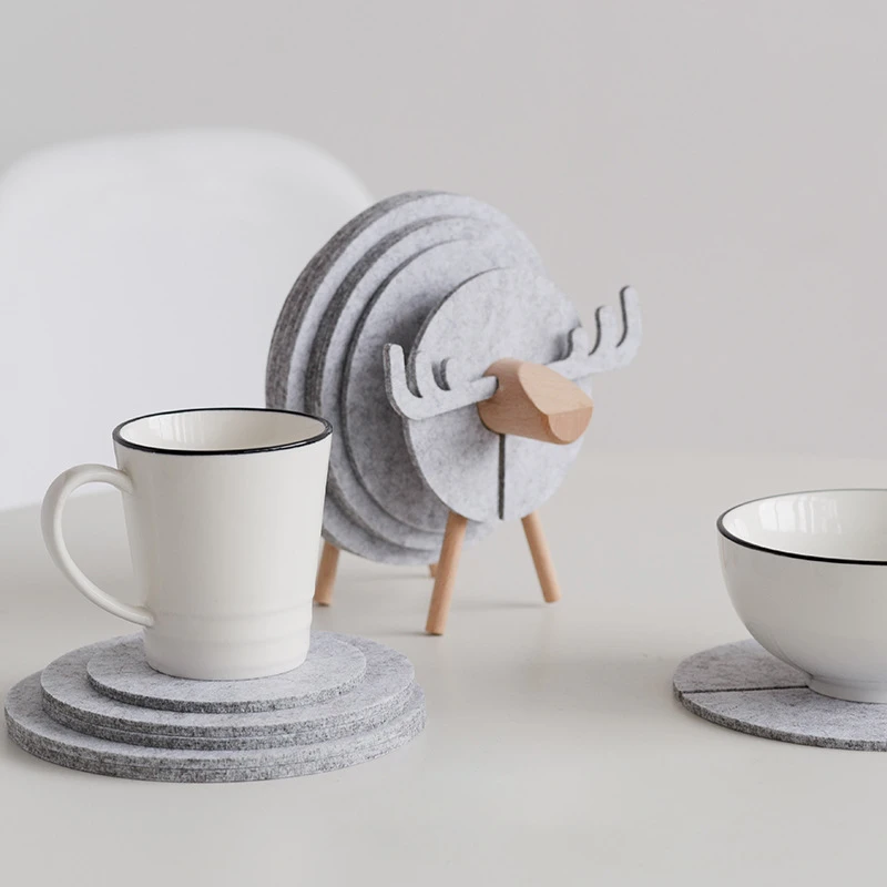 Креативные коврики из шерсти скандинавские Нескользящие круглые