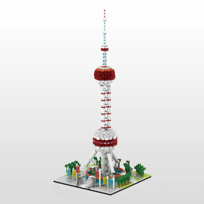 

World Famous Building Series Oriental Pearl Tower Building Blocks 3D Model Diamond Particles Children Toys Christmas Gifts