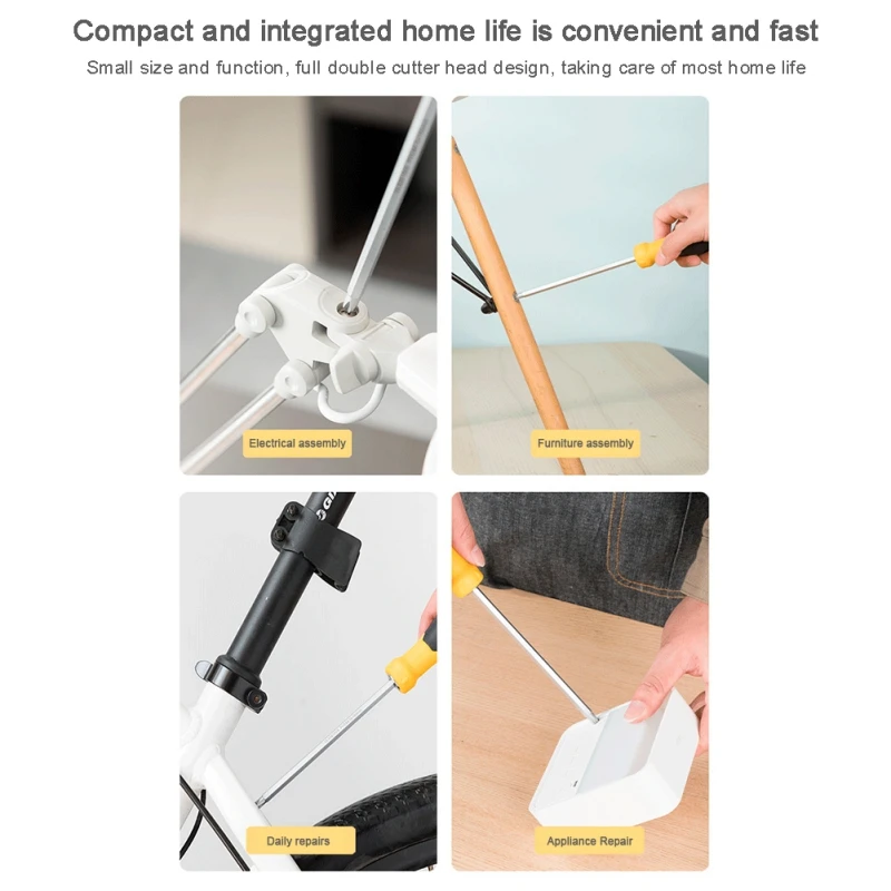 

Deli 150mm Screwdriver Dual-use Cross Slot Head Short Magnetic Screwdriver Kit Household Hand Tools Repairing Tool