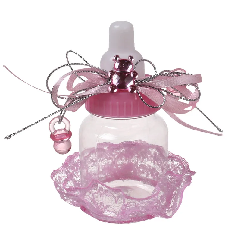 12pcs Baby Shower Candy Box Bottle With Bear Decor Birthday Party Favours Christmas Gift Wedding Decoration Sweet - купить по