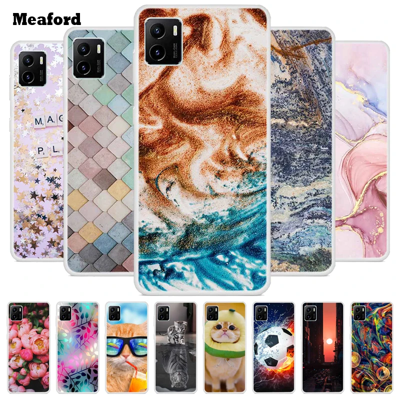 

Чехол для vivo Y15s, Противоударная задняя крышка из ТПУ для vivo Y15s, чехол для телефона vivo Y15s, Y15 s, Y, 15 s, Мягкая силиконовая симпатичная мультяшная ...