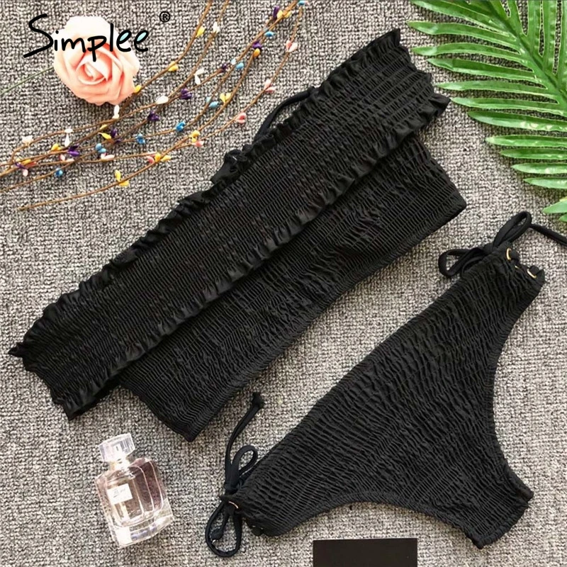 Женский купальник Simplee с открытыми плечами привлекательный белый купальный