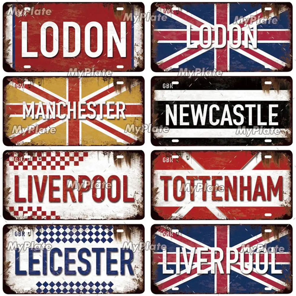 [MyPlate] Ретро английская тарелка с лицензиями на цитрию спортивный металлический