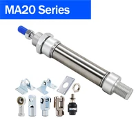ma20 series pneumatic stainless air cylinder 20mm bore double action mini round cylinders ma20x100 ca s ma20x50 ca s ect