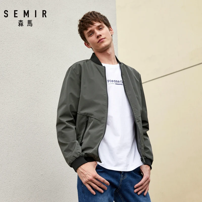Semir новая куртка для мужчин в Корейском стиле пилота 2019 бейсбольная форма с
