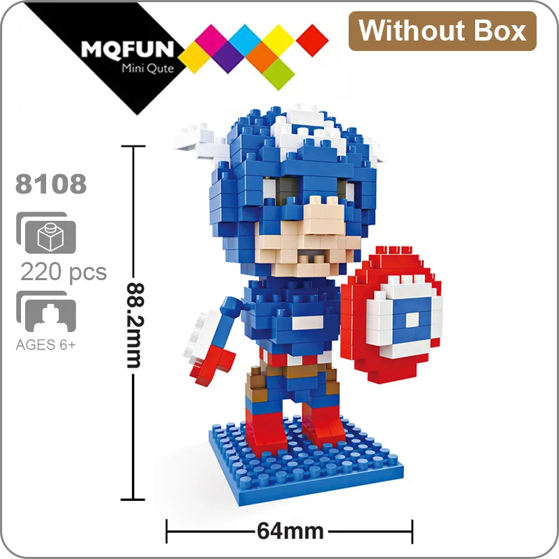 8108 Without Box Hsanhe Марвел Мститель супер герой Железный человек Человек-паук Фигурки обучающая игрушка DIY сборка модель Строительные кирпичи - Цвет: 8108 Without Box