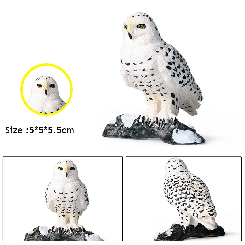 

New Styles Snowy OWL Plastic Bird Model Action Figure Home Decor PVC Figurines Toy For Kids Gift
